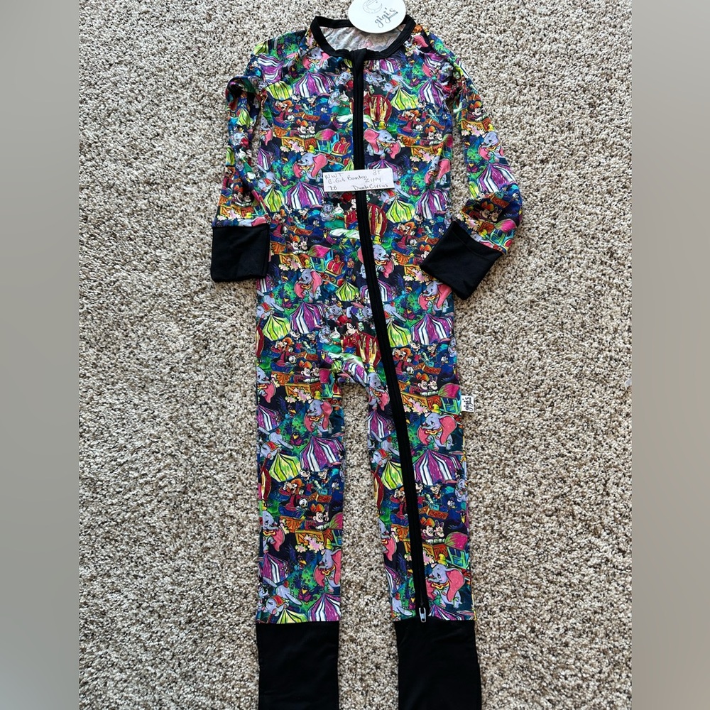 Vibrant Multicolor Kids Zippy Bamboo Pajama